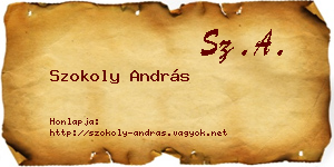 Szokoly András névjegykártya